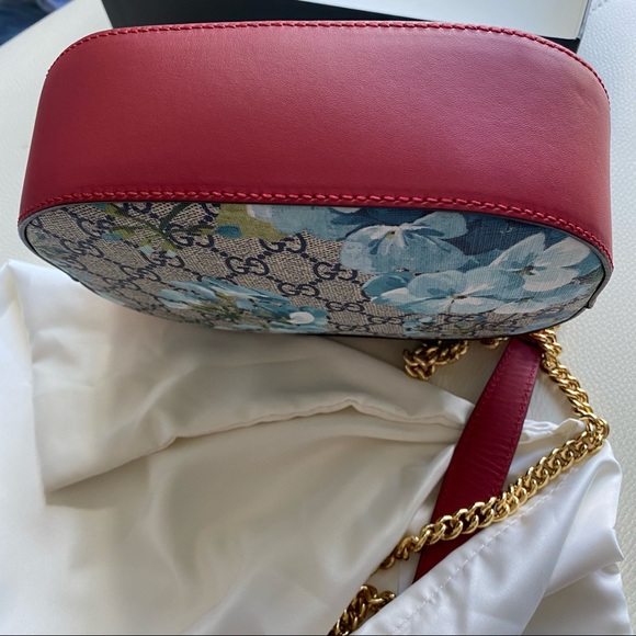 100% Authentic Gucci Blooms GG Supreme Mini Chain Crossbody Bag - Picture 15 of 15